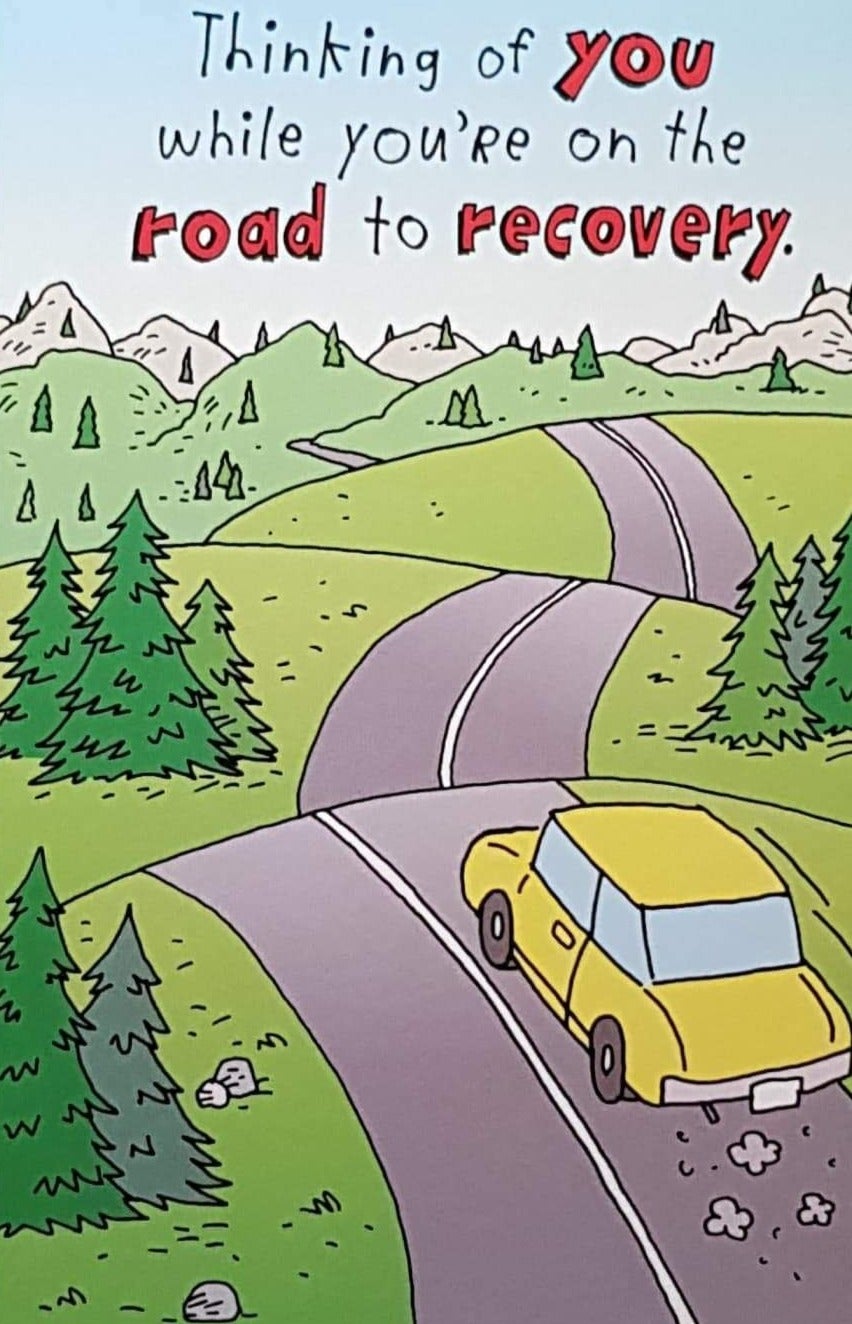 Get Well Card - Humour / ...'On The Road To Recovery'