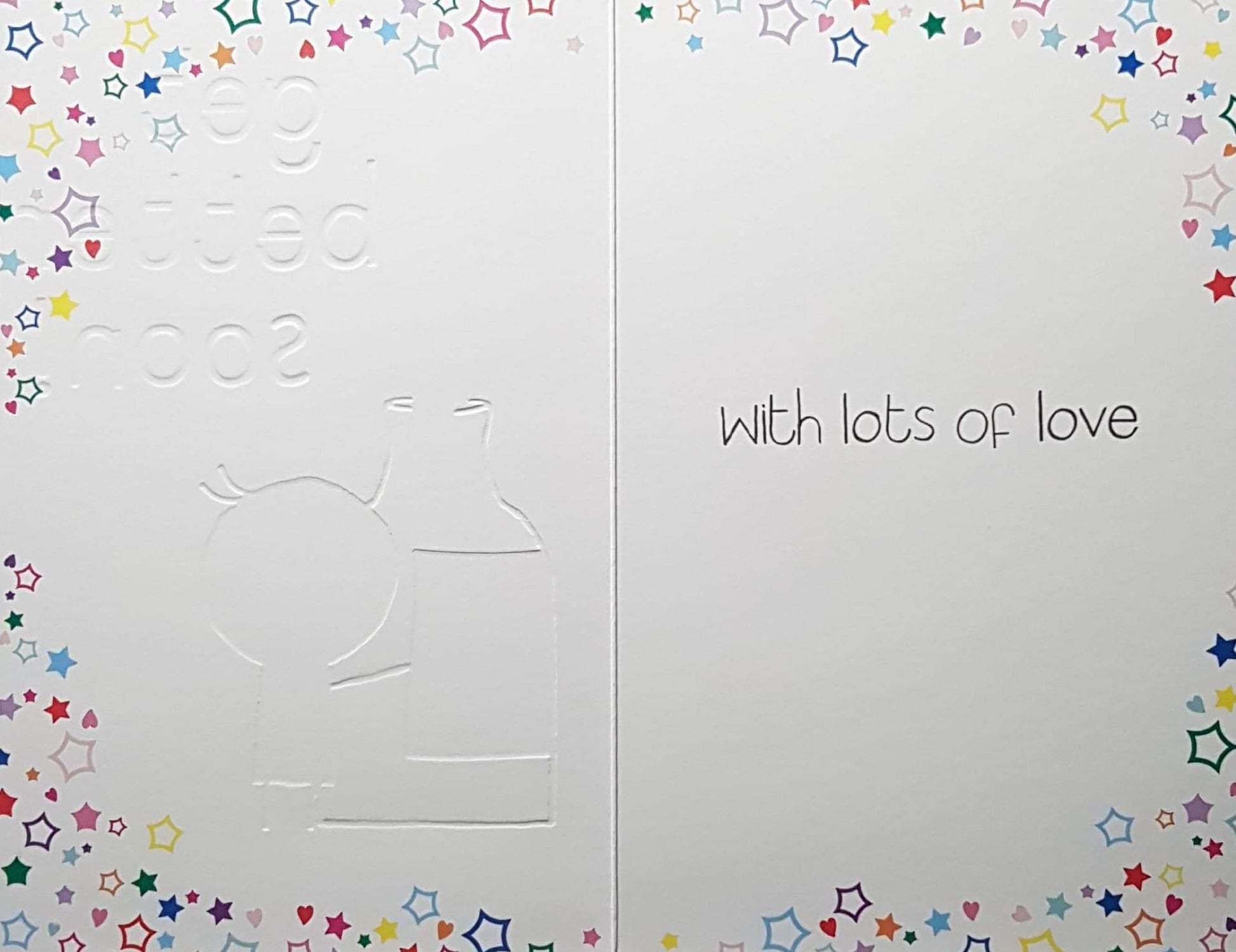 Get Well Card - Hugs As A Medicament & Cartoon Boy Wearing A Yellow Top