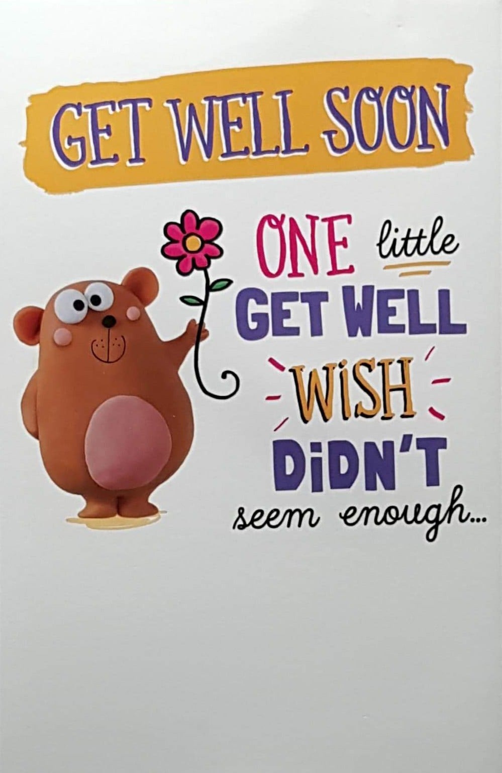 Get Well Card - Humour / Cute Mouse Having A Flowers Surprise