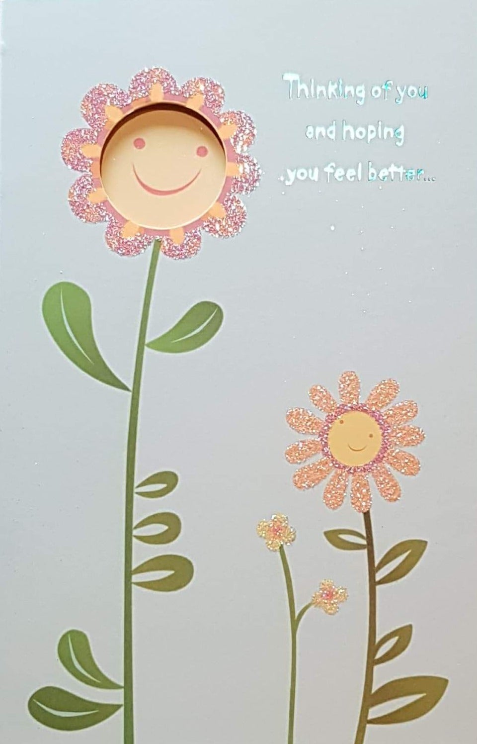 Thinking Of You Card - Smiling Flowers