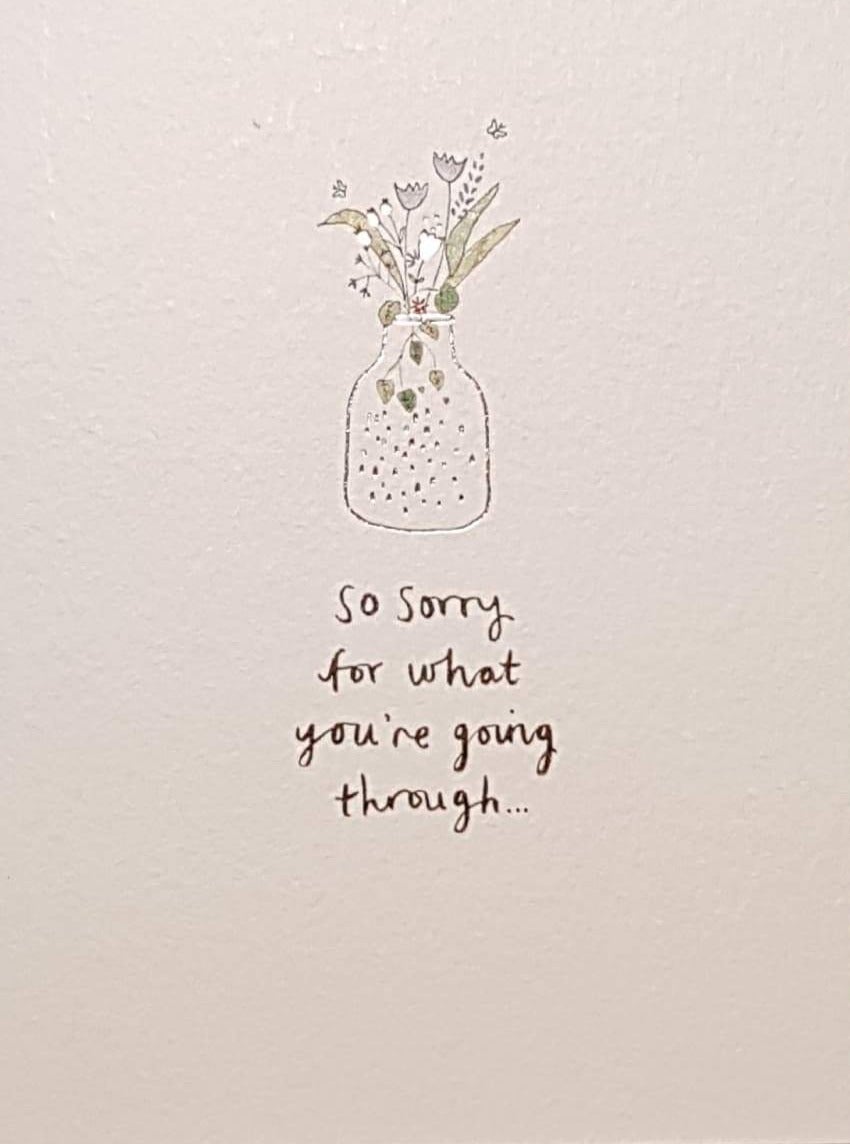 Thinking Of You Card - Flowers In A Jar