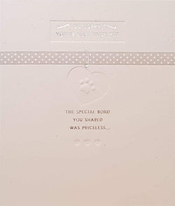 Sympathy Card - Pet / Little Foot Print In A Heart