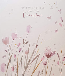 Sympathy Card - 'Sorry To Hear About Your Grandma'