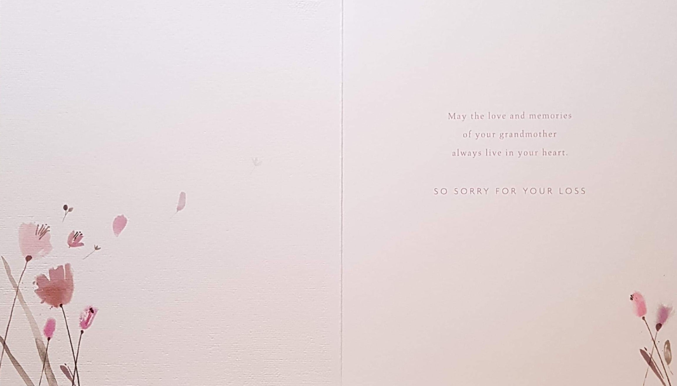 Sympathy Card - 'Sorry To Hear About Your Grandma'