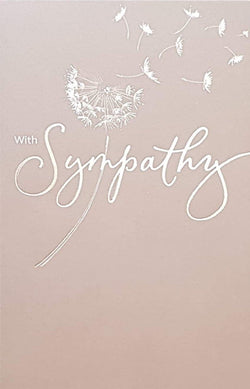 Sympathy Card - A White Font & A White Dendalon