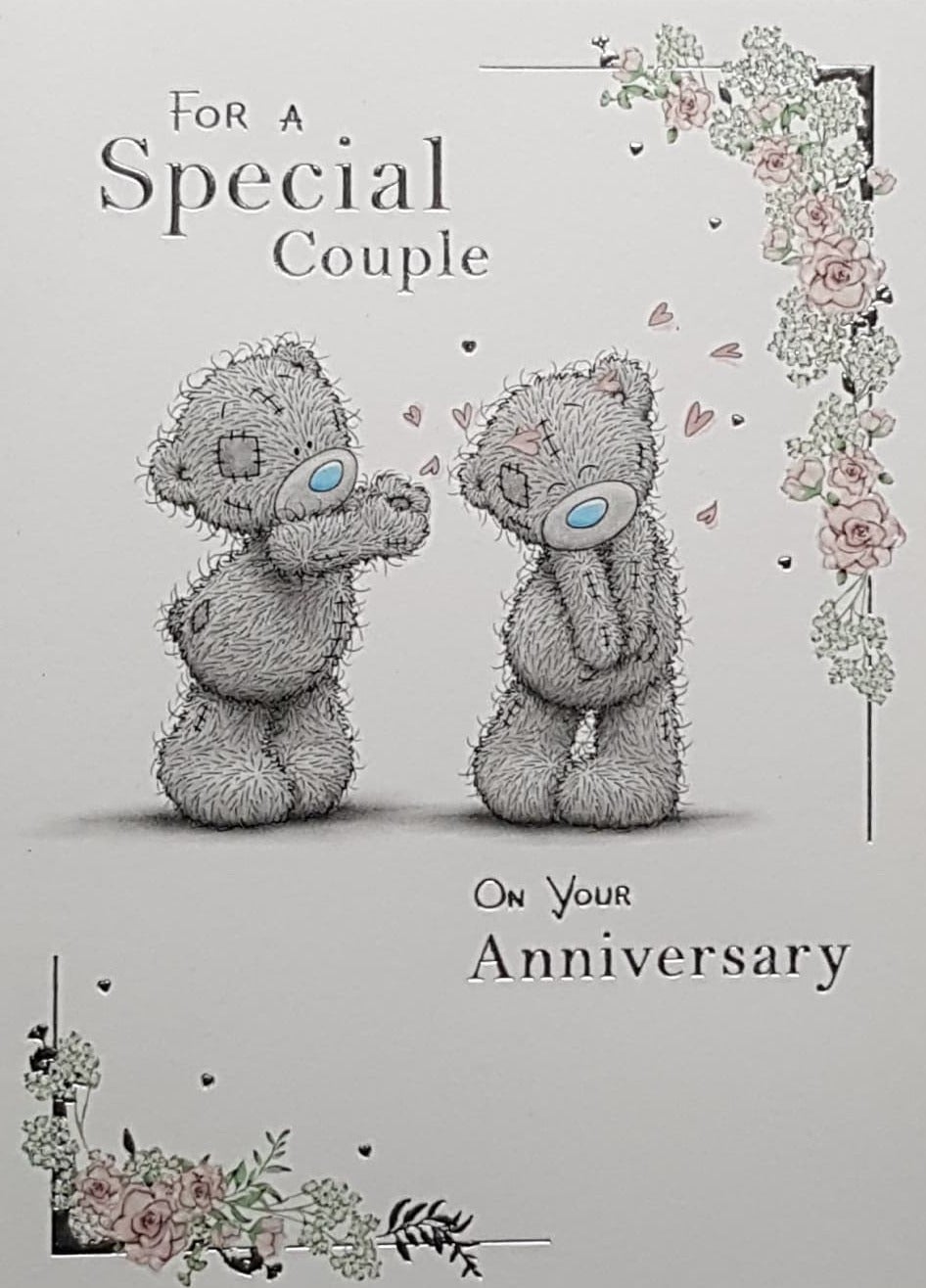 Anniversary Card - Special Couple / Pink Flower Branches & Small Hearts