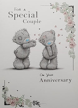 Anniversary Card - Special Couple / Pink Flower Branches & Small Hearts