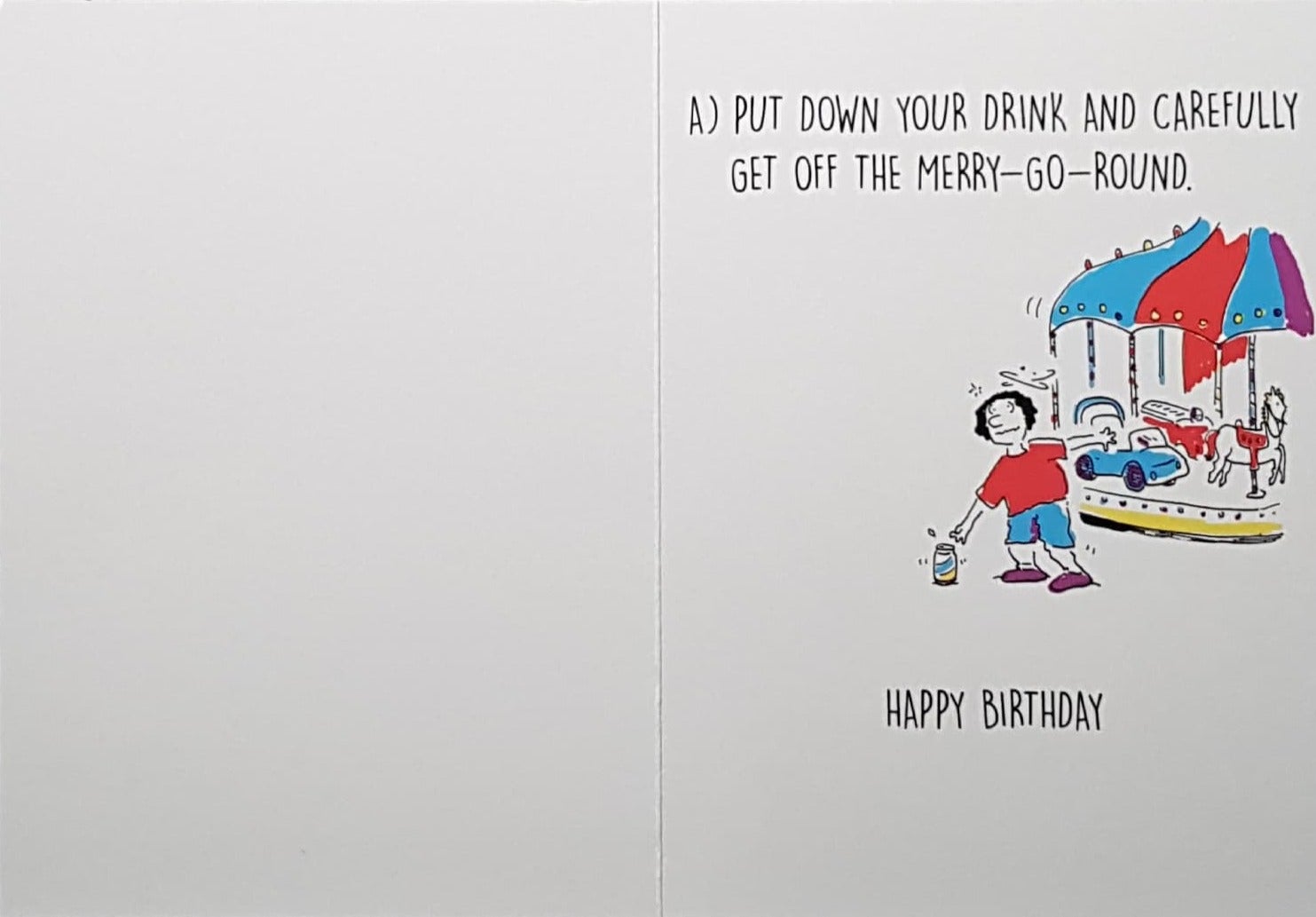 Birthday Card - Humour / A Funny Verse & Yellow Stripes