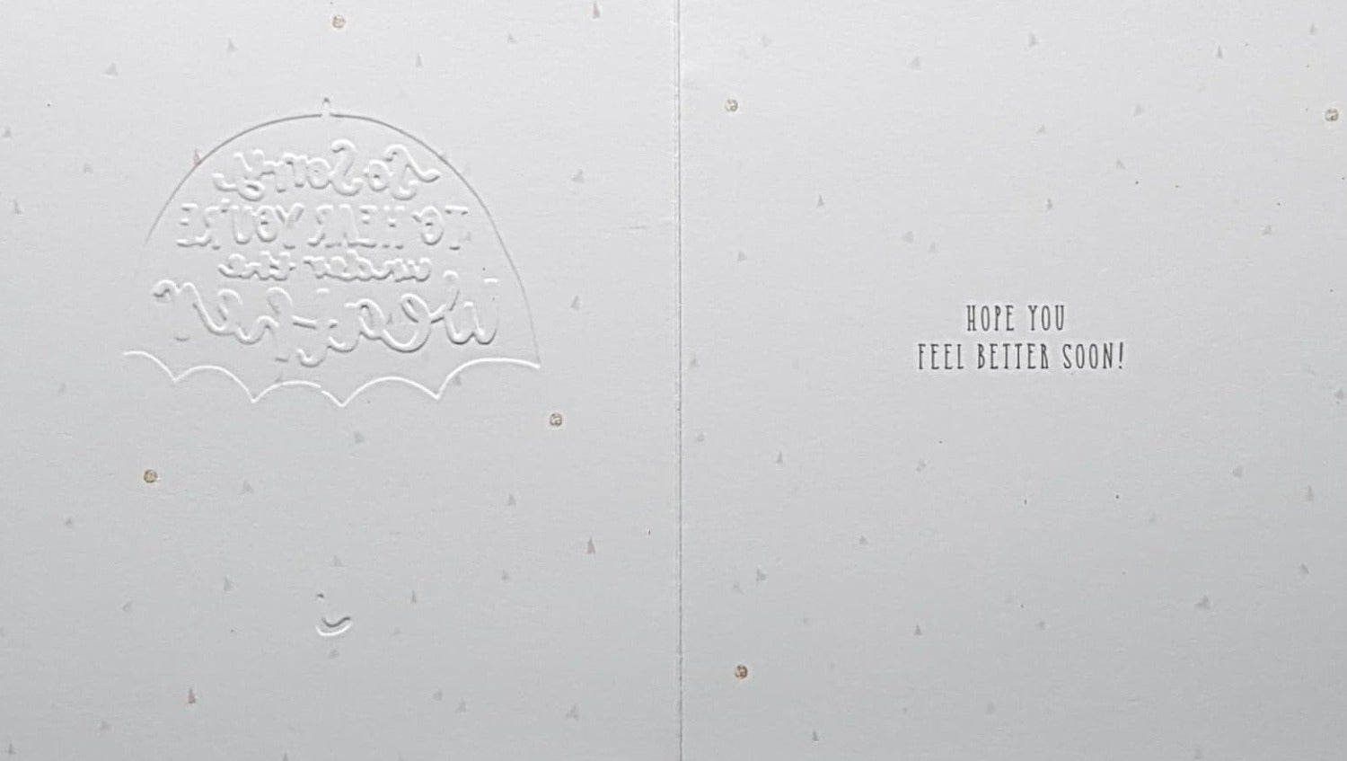 Get Well Soon Card - A Pink Umbrella On A White Background