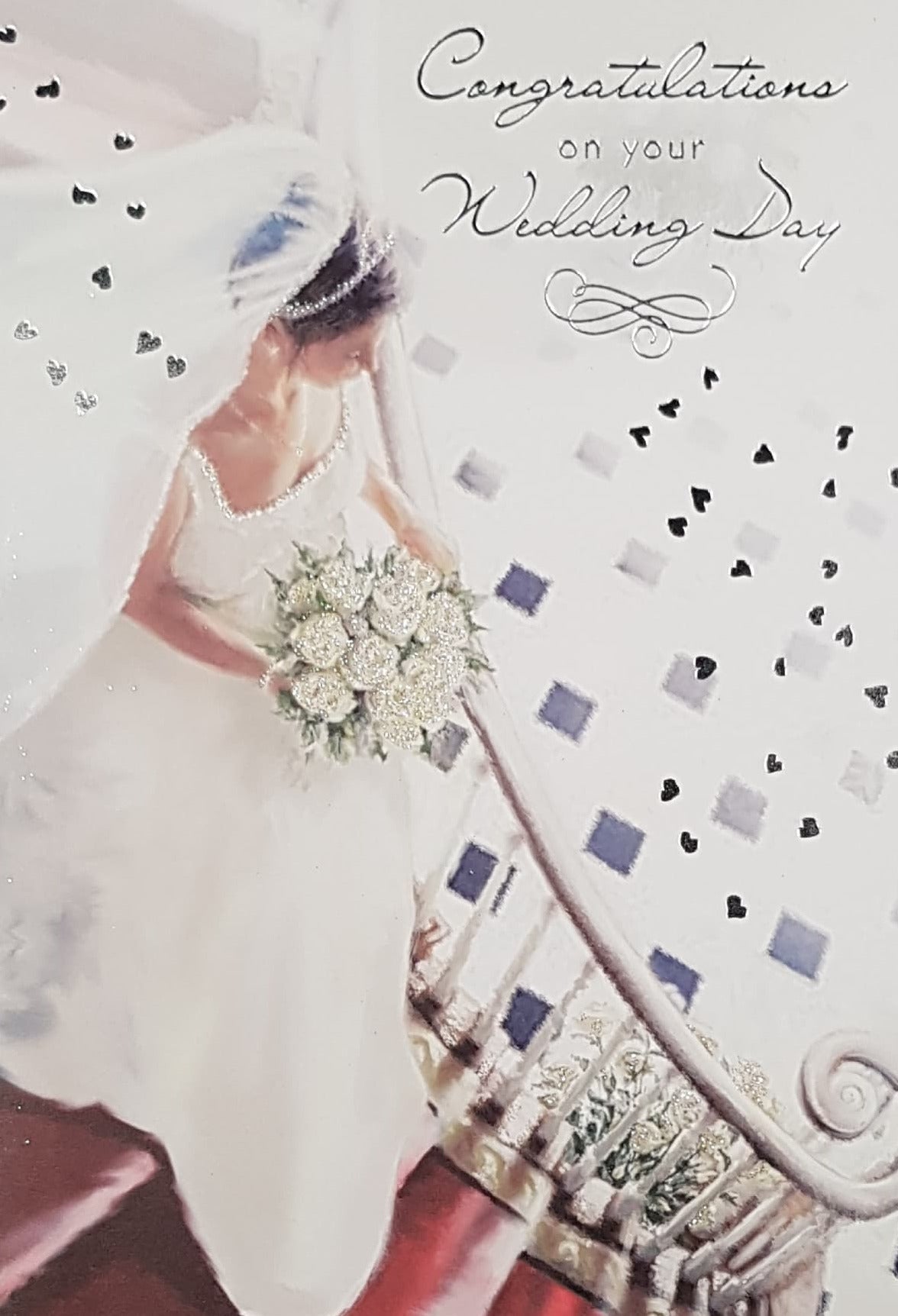 Wedding Card - General / A Bride Walking Down The Staircase