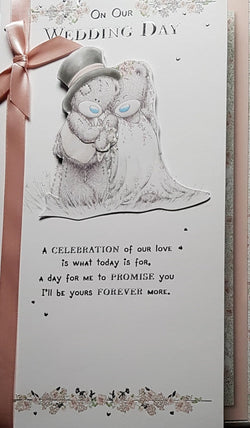 Wedding Card - A Celebration Of Our Love & A Gold Ribbon