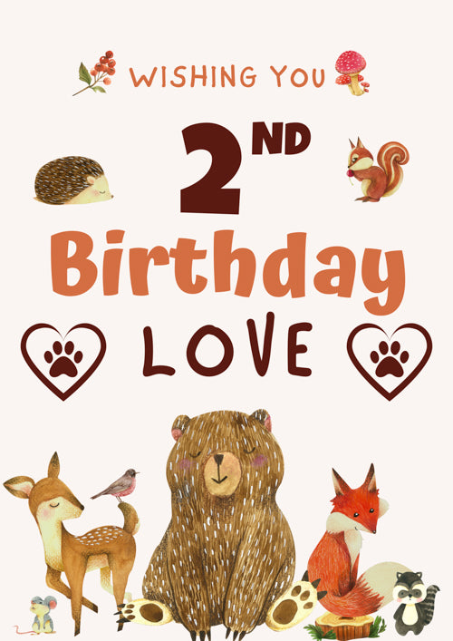 2nd Birthday Card Personalisation