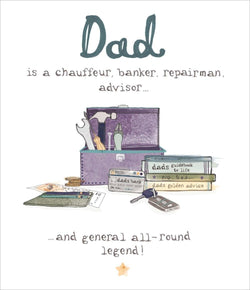 Fathers Day Card - Dad / All - Round Legend !