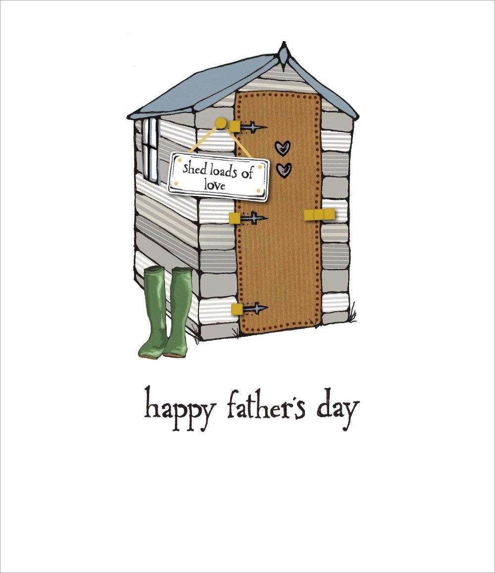 Fathers Day Card - General / Green Rubber Boots Next To Garden Shed