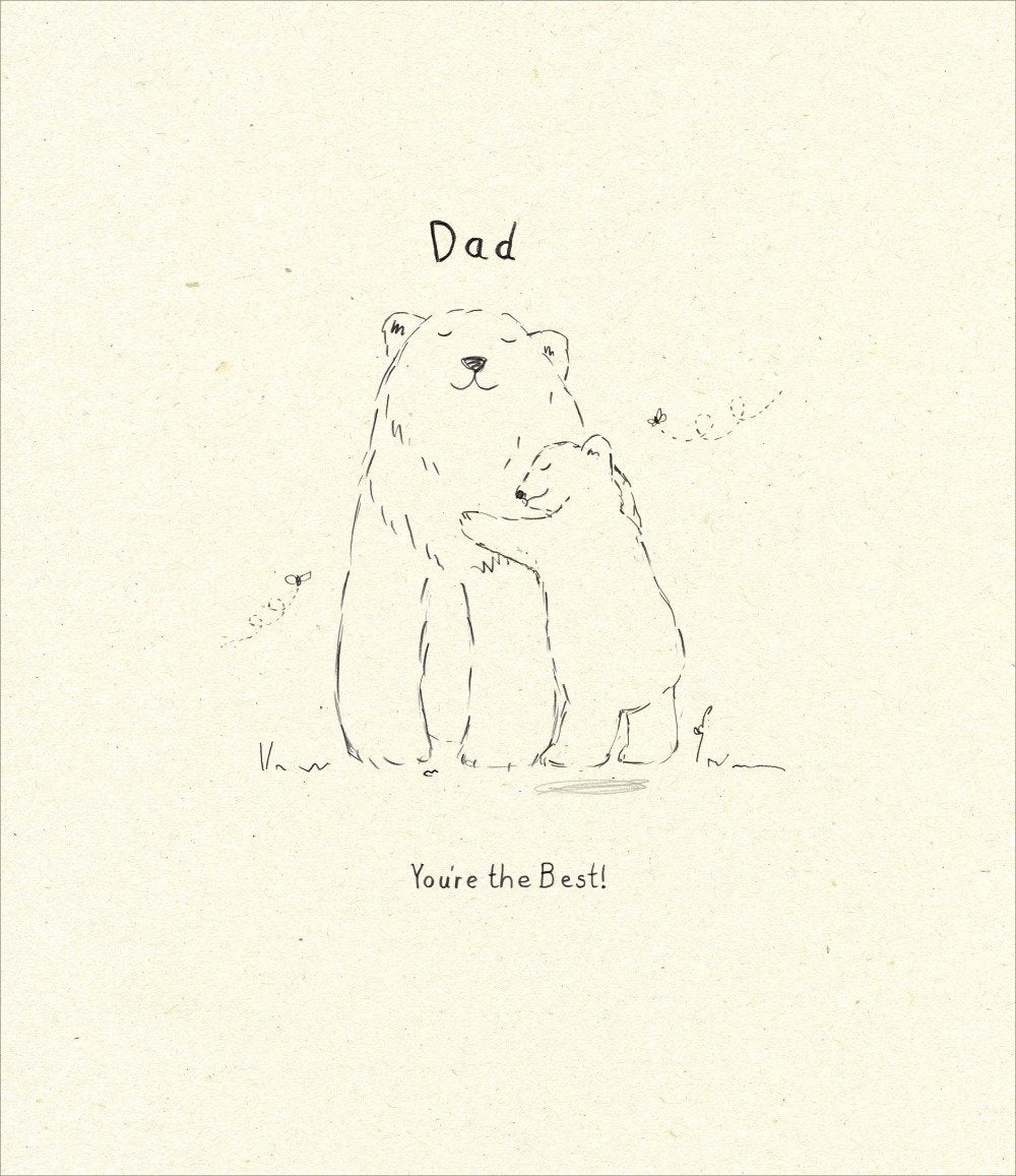 Fathers Day Card - Dad / You're The Best ! & A Lovely Hug To A Bear