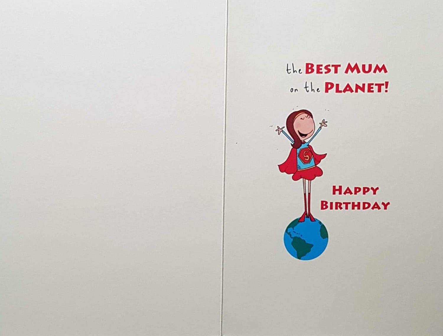 Birthday Card - Mum / A Flying Lady In A Red Skirt
