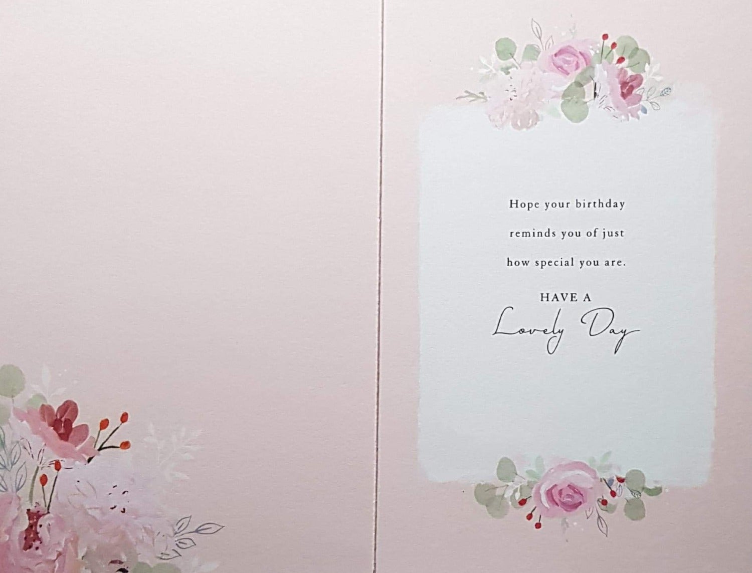 Birthday Card - Daughter / Pink Flowers And A Perfume Bottle