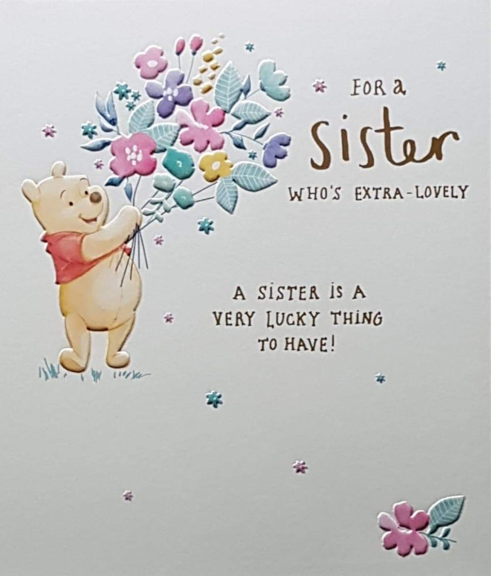 Birthday Card - Sister / 'Who's Extra - Lovely'