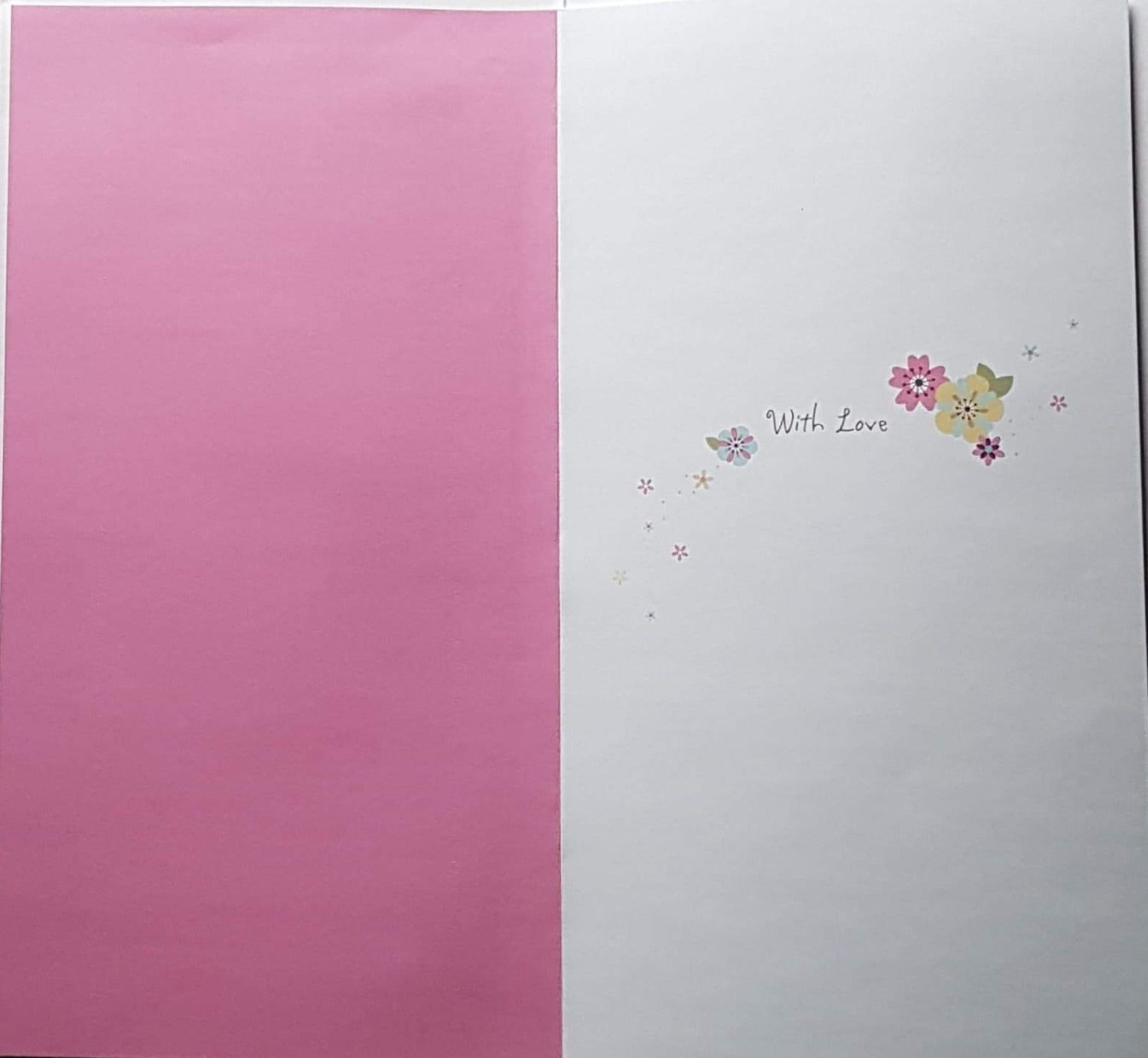 Birthday Card - Daughter In Law / Two Large Pink Flowers