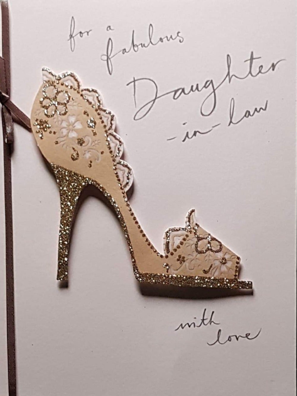 Birthday Card - Daughter In Law / A Floral Brown Shoe