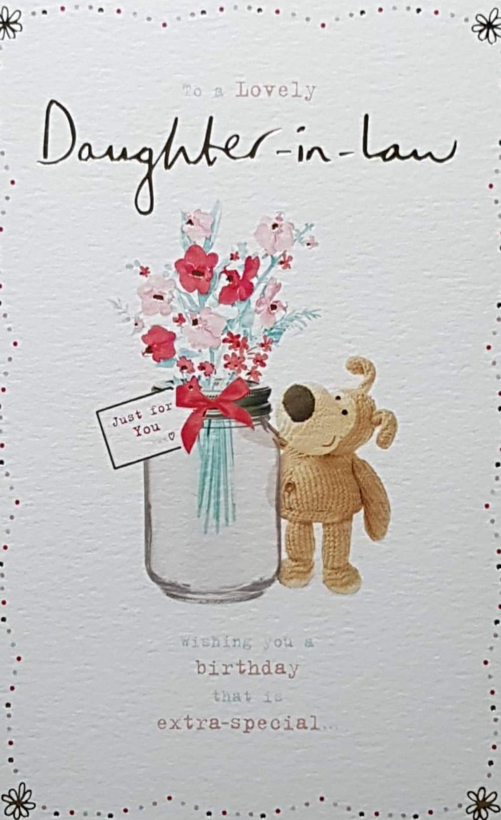 Birthday Card - Daughter In Law / A Glass Vase With A Flower Bouquet