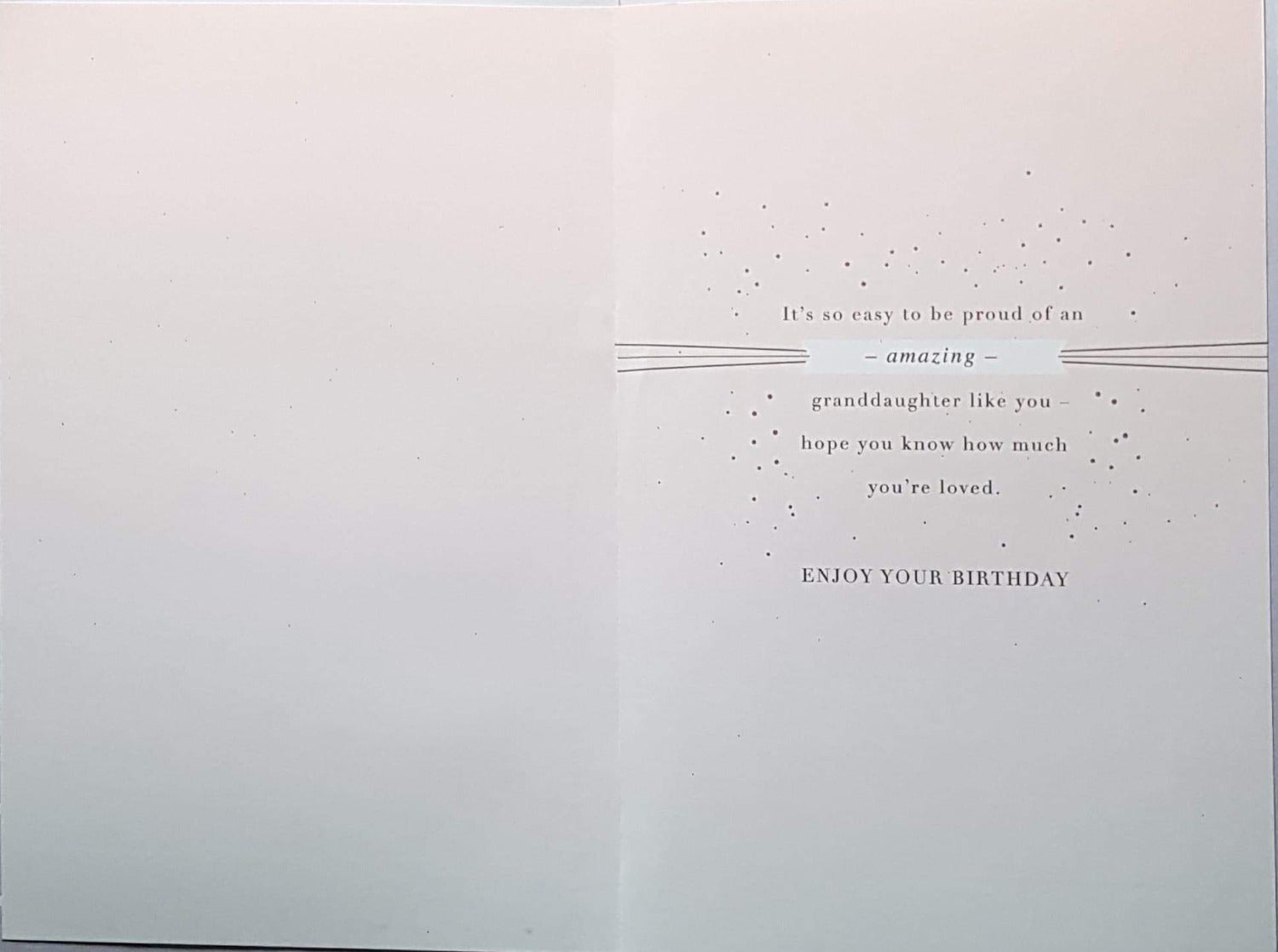 Birthday Card - Granddaughter / A White Balloon