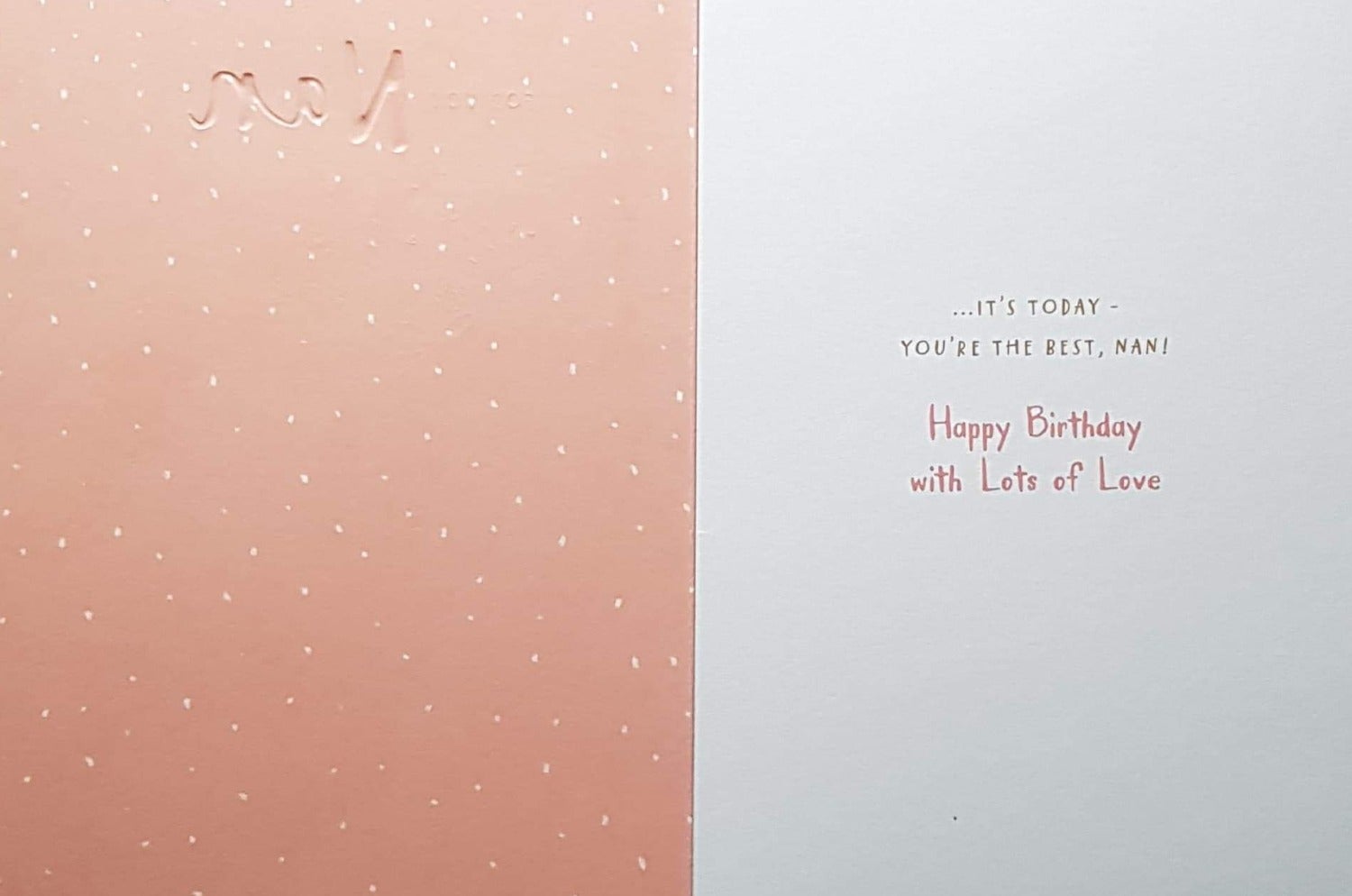 Birthday Card - Nan / 'How Special You Are'