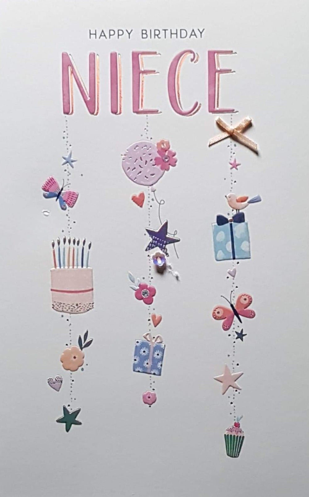 Birthday Card - Niece / Assorted Gifts Hanging