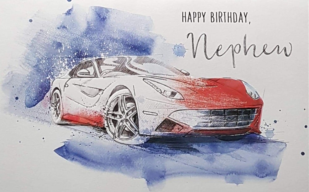 Birthday Card - Nephew / A Painted Car