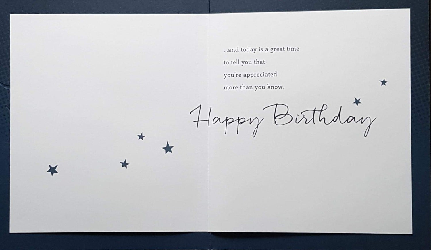 Birthday Card - Uncle / Just For You & Silver Stars