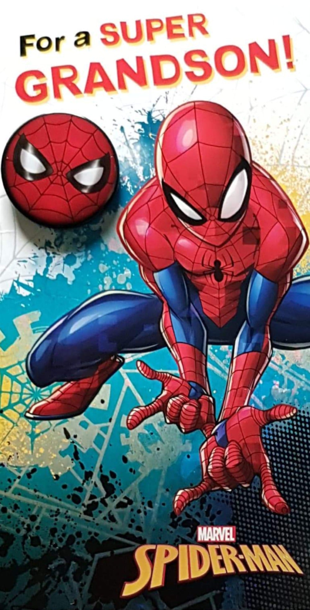 Birthday Card - Grandson / A Red Web Boy