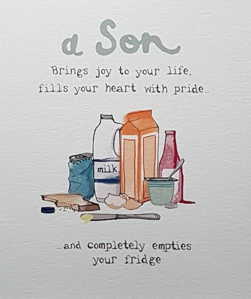 Birthday Card - Son / Groceries