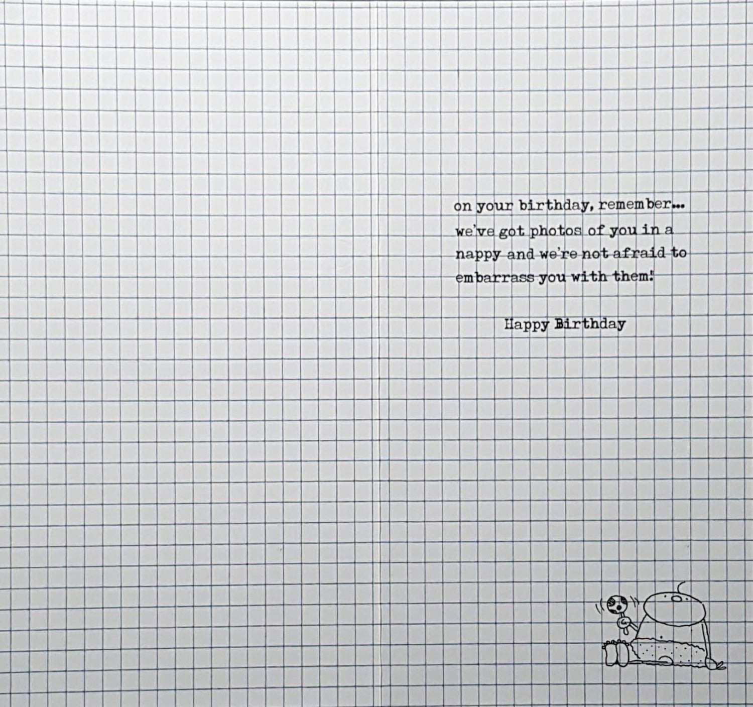 Birthday Card - Son / A Grid Paper