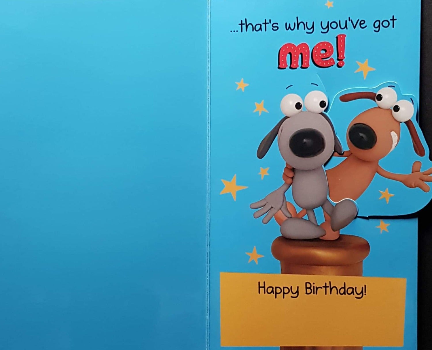 Birthday Card - Brother / A Dog With A Hand On Chest