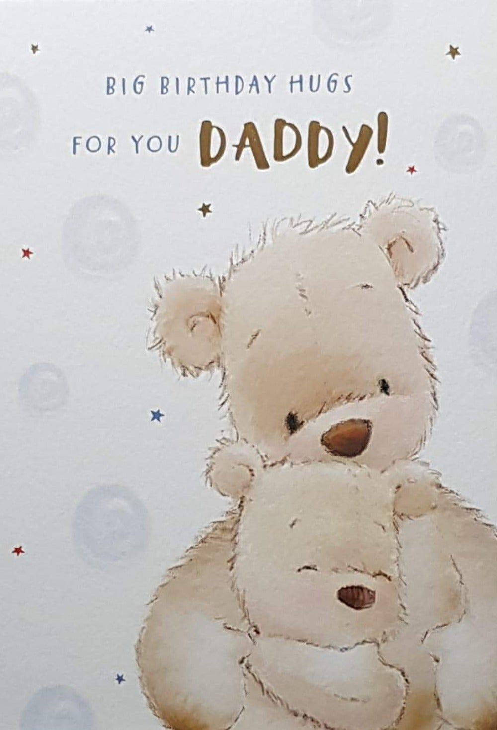 Birthday Card - Daddy / A Cub Hugging A Big Bear