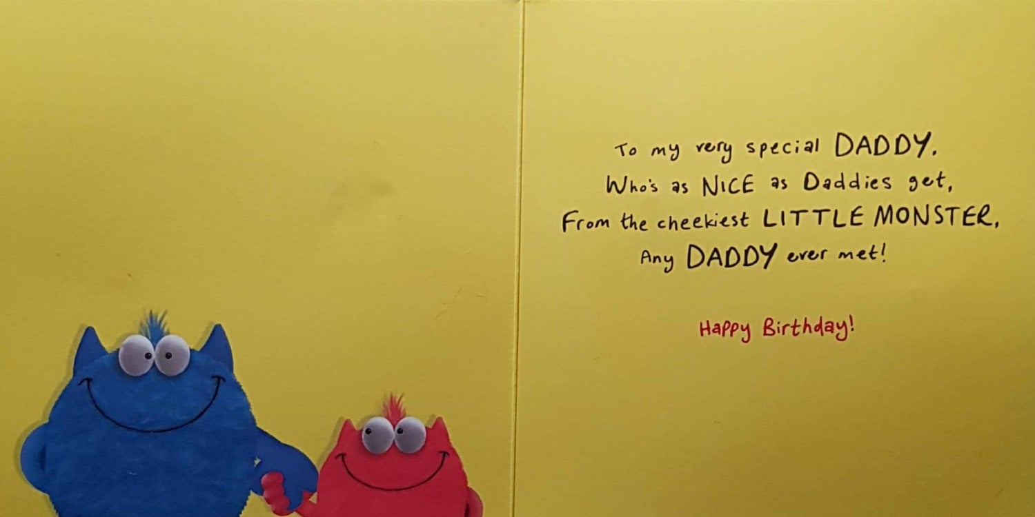 Birthday Card - Daddy / From Son & Monsters