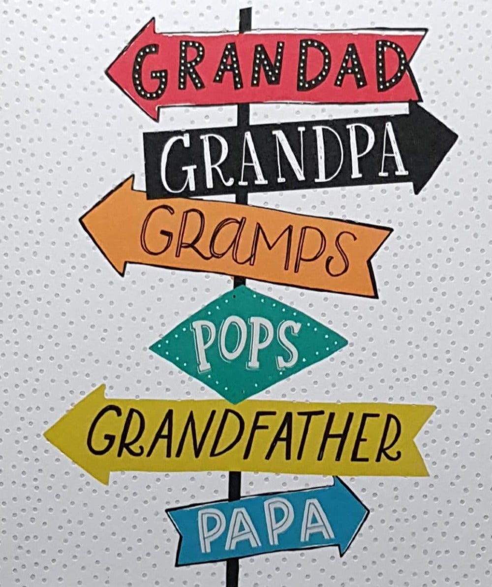 Birthday Card - Grandad / Sign Boards
