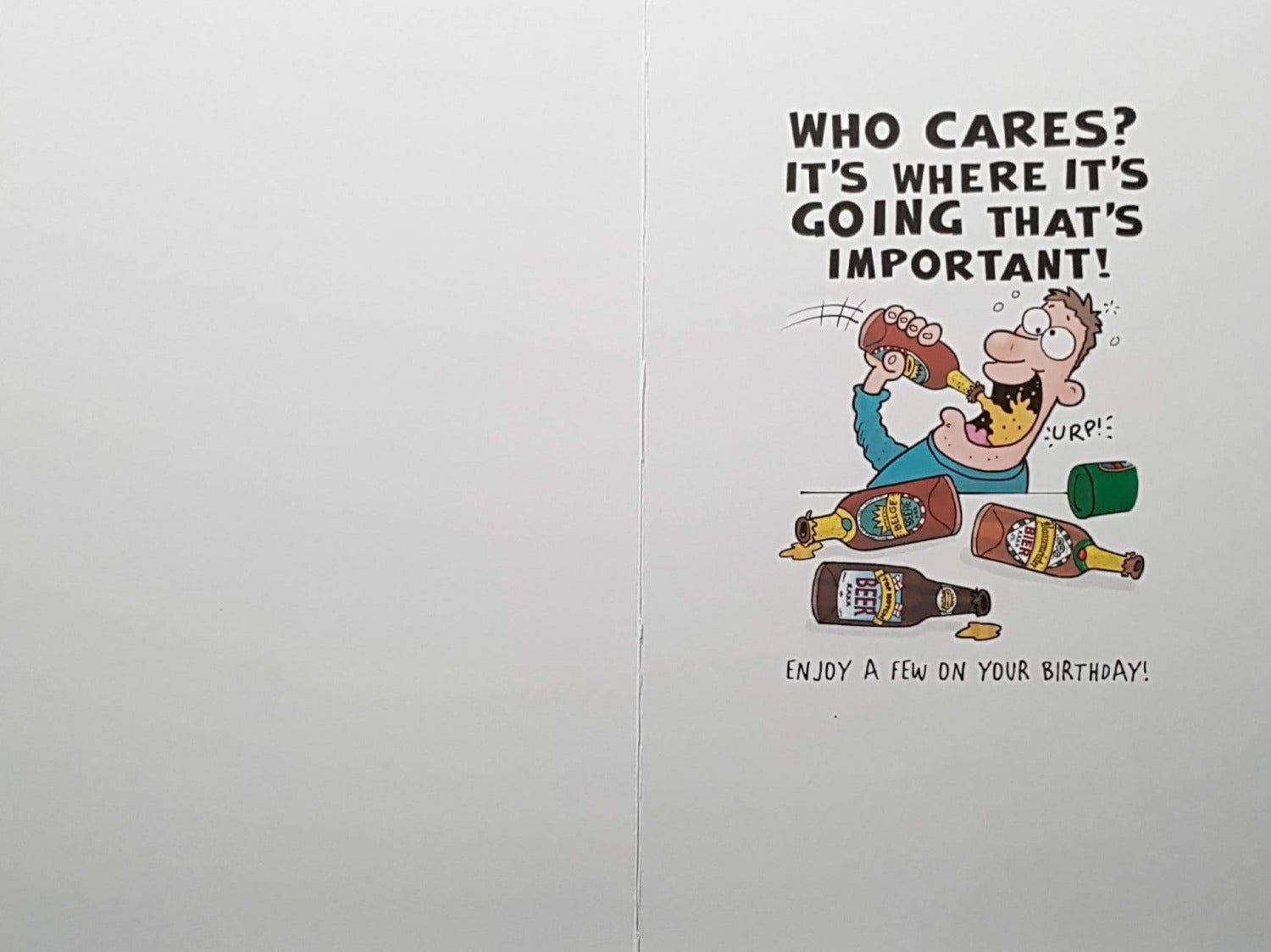 Birthday Card - Humour/ Brother In Law & Beers