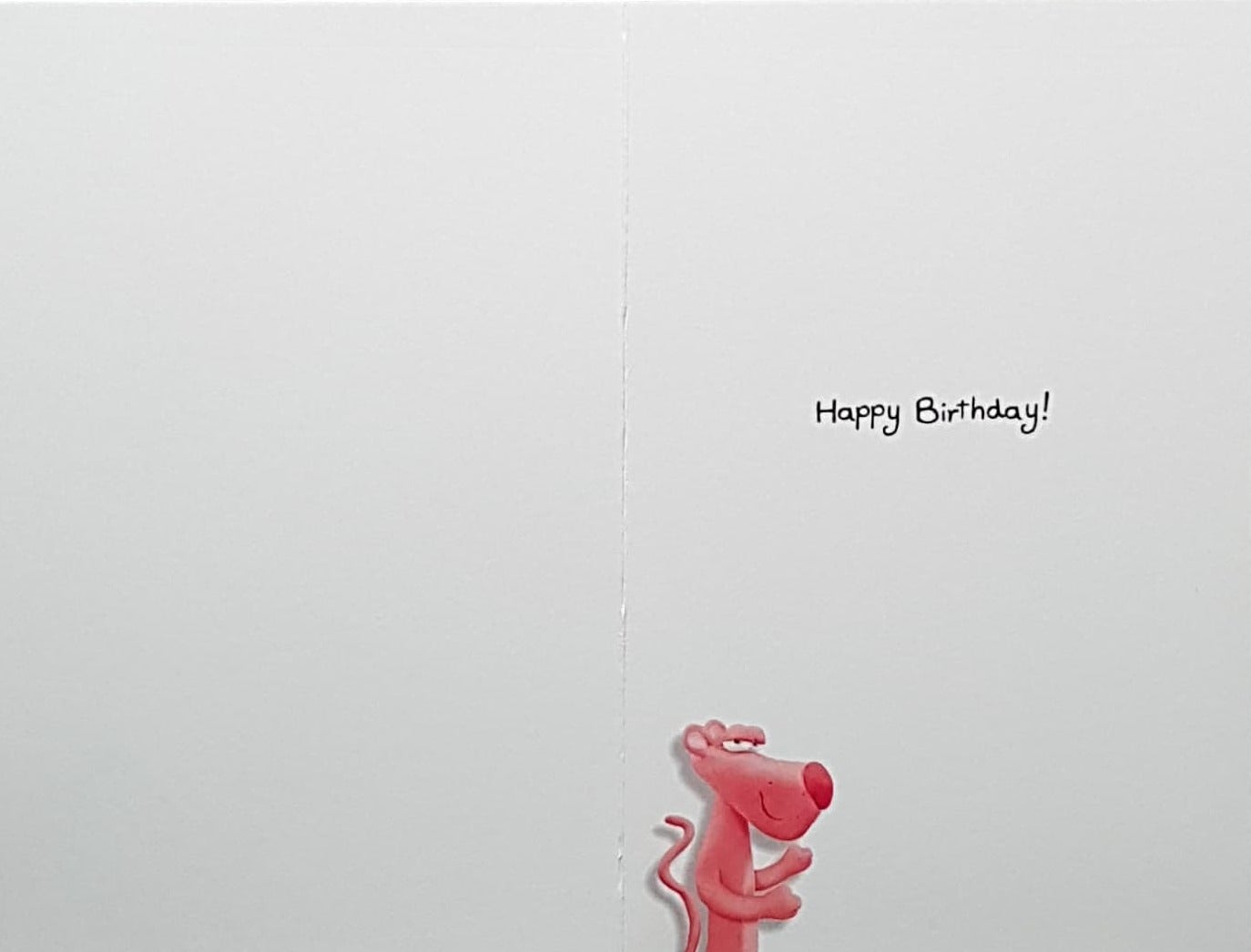 Birthday Card - A Pink Panther Holding A 'To Do' List