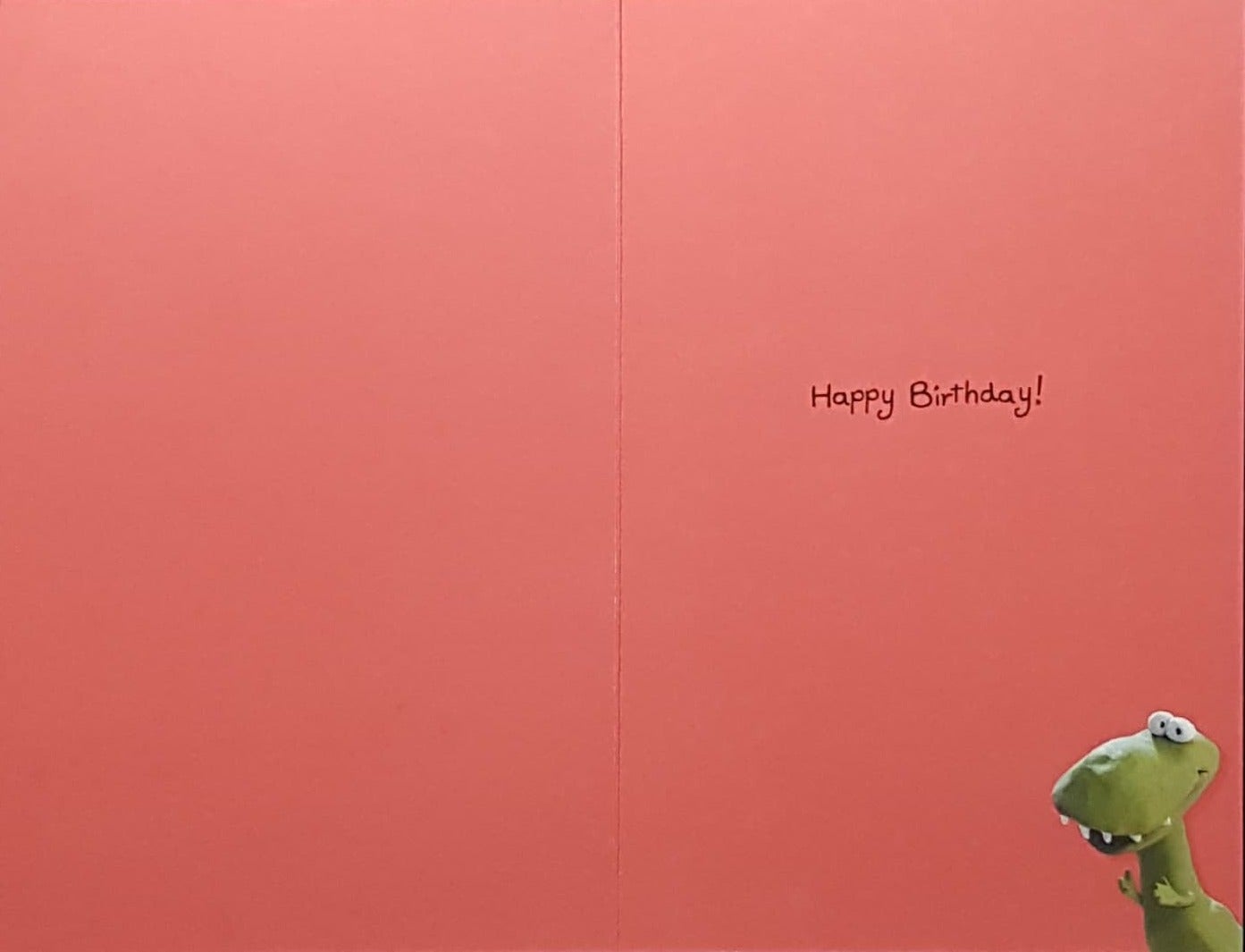 Birthday Card - Humour / 'I Hate Arm Day!' & A Green Dinosaur