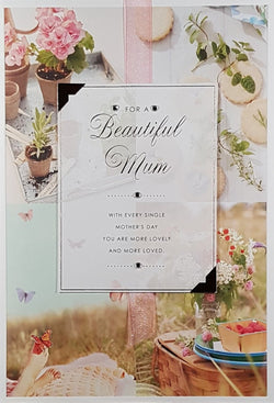 Mum Mothers Day Card - A Lovely Picnic In A Garden