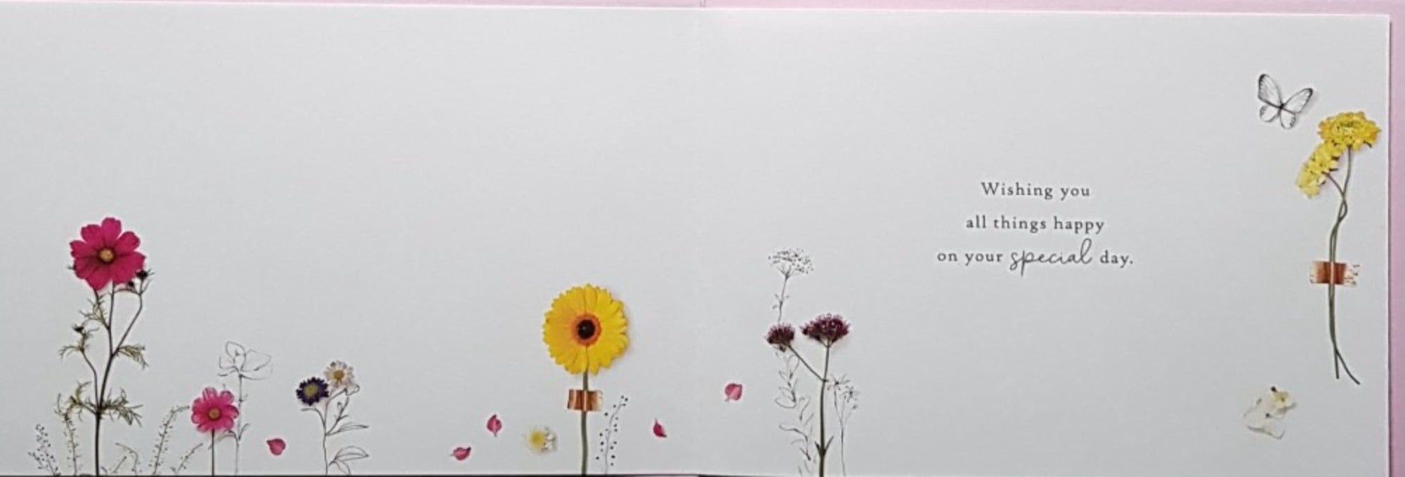 Birthday Card - 'Hello' Spelled Out In Flowers