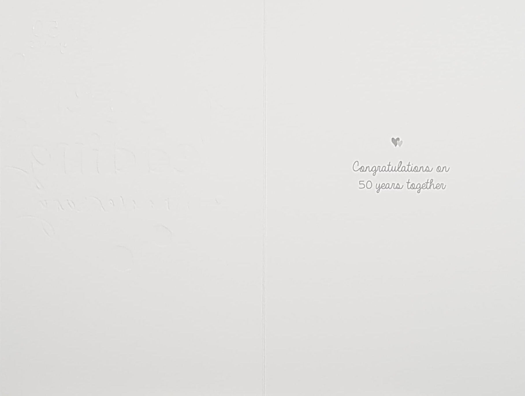 Anniversary Card - 50th Anniversary / A Gold Font & Artistic Blops