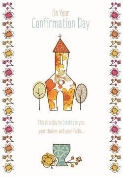 Confirmation Card - Church Floral Decorated