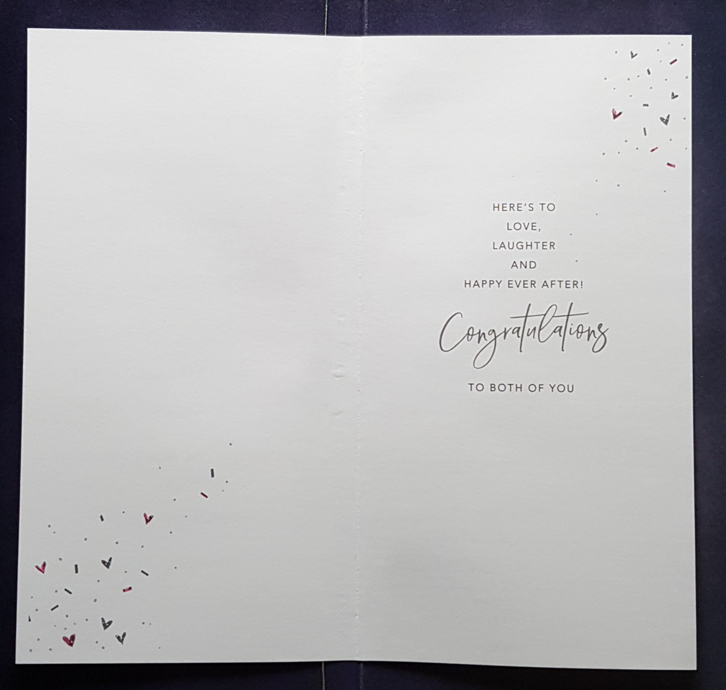 Wedding Card - Two Champagne Glasses On A Blue Background