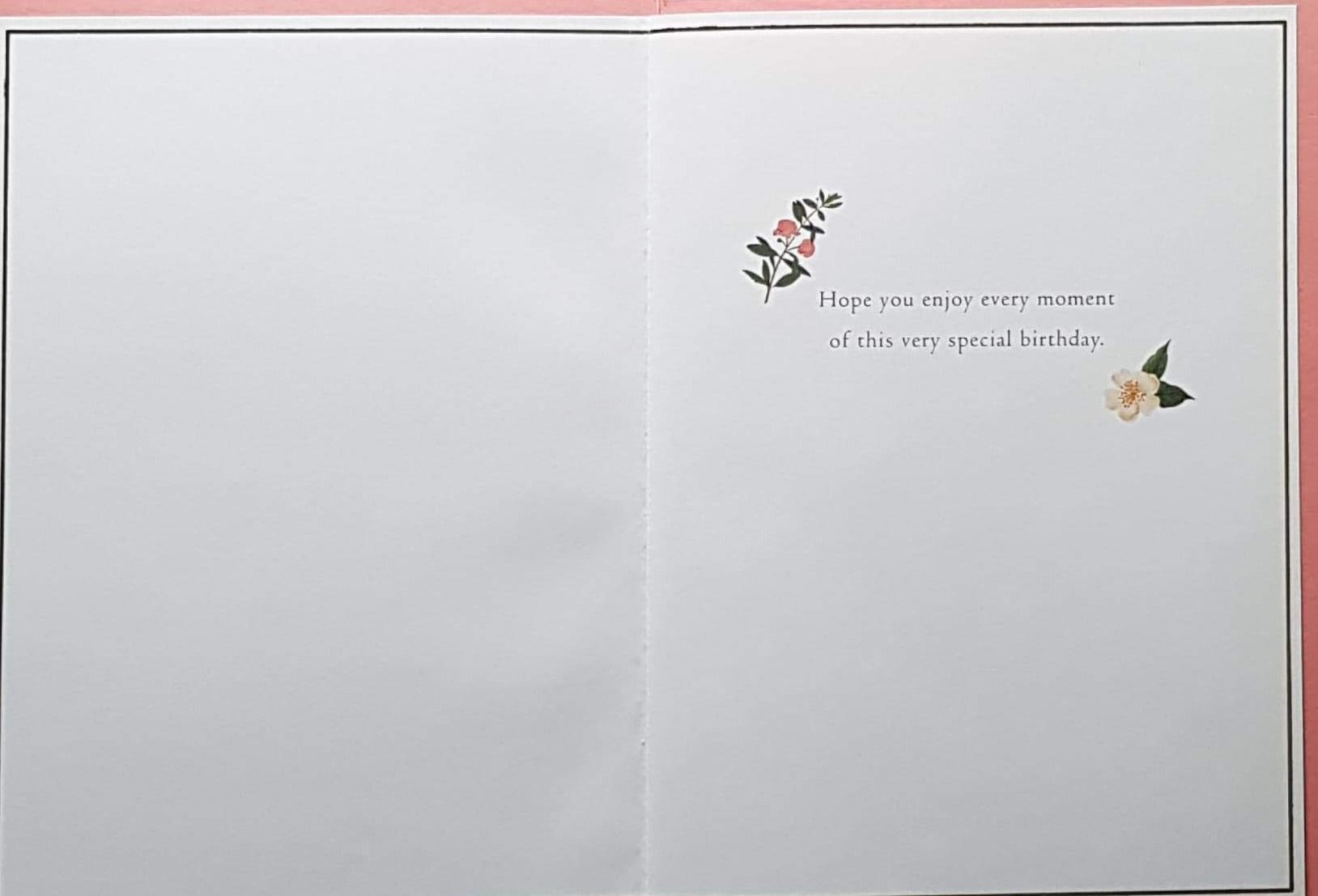 Age 60 Birthday Card - White Butterflies & Beautiful Flowers