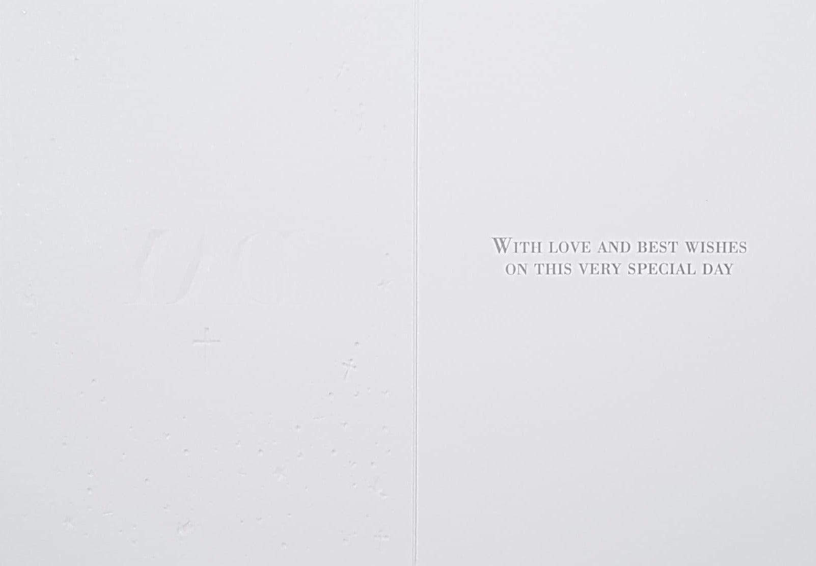 Christening Card - On Your Christening Day / A Silver Font & A Cross