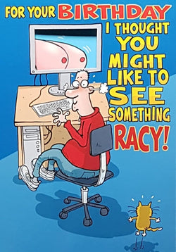 Birthday Card - Something Racy (Humour)