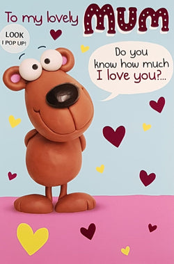 Mum Mothers Day Card - Cute Dog Smiling