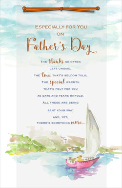 Fathers Day Card - Especially For You / Sailboat On The Lake